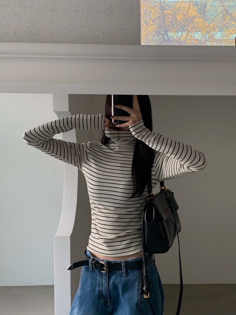 VERANDA東大門㊣實拍女士新品25秋冬真品休閑職業推薦長袖T恤VERANDA長袖T恤