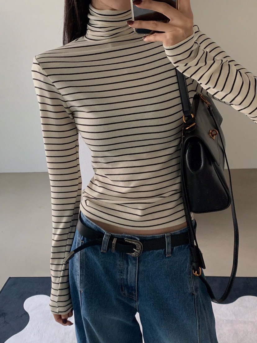 VERANDA東大門㊣實拍女士新品25秋冬真品休閑職業推薦長袖T恤VERANDA長袖T恤