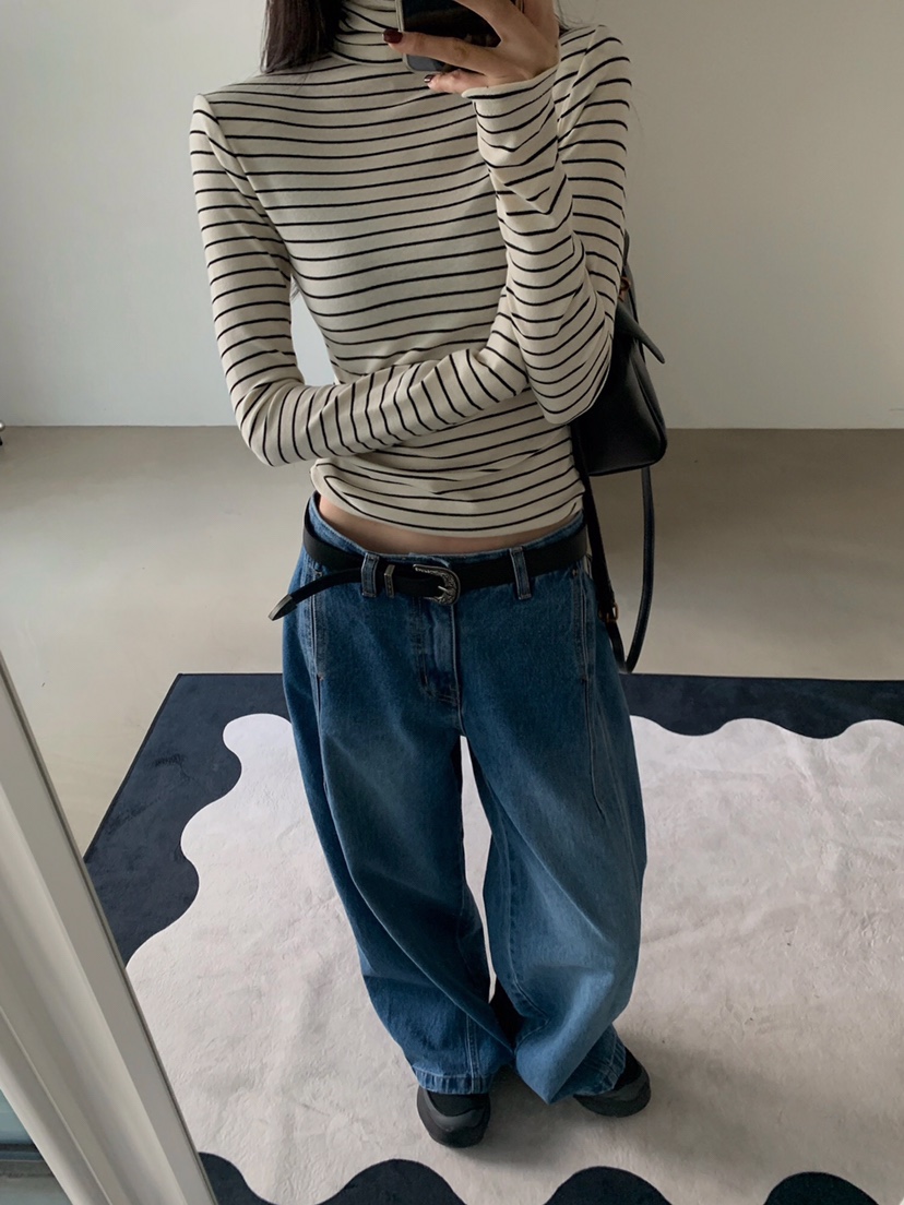 VERANDA東大門㊣實拍女士新品25秋冬真品休閑職業推薦長袖T恤VERANDA長袖T恤