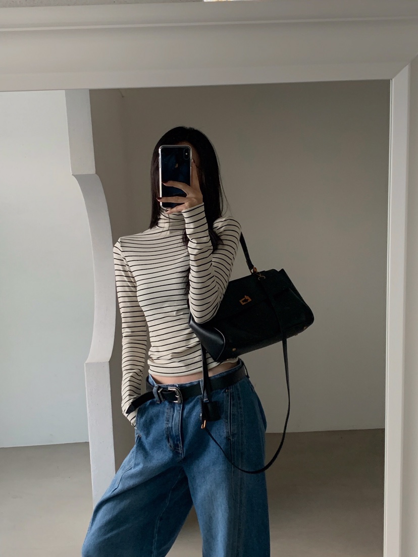 VERANDA東大門㊣實拍女士新品25秋冬真品休閑職業推薦長袖T恤VERANDA長袖T恤