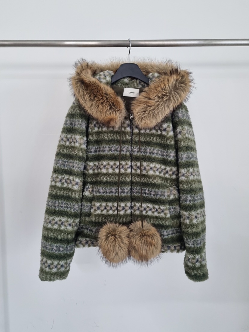 VERANDA韓國直郵㊣女士新品休閑熱賣真品推薦夾克連帽拉鏈衫VERANDA夾克圖色2