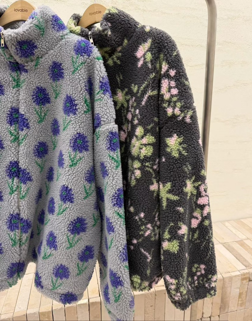 LOVABLE韓國直郵㊣女裝新款真品休閑熱賣推薦人氣25秋冬夾克花朵LOVABLE夾克