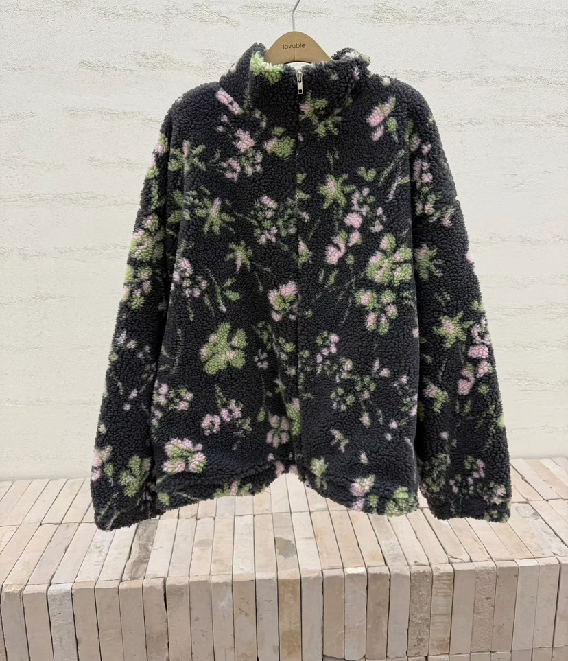 LOVABLE韓國直郵㊣女裝新款真品休閑熱賣推薦人氣25秋冬夾克花朵LOVABLE夾克圖色2