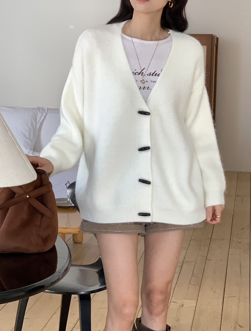 RE:FRESH-L東大門㊣直郵女士新品時尚休閑推薦真品針織衫紐扣RE:FRESH針織衫