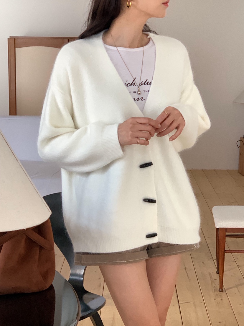 RE:FRESH-L東大門㊣直郵女士新品時尚休閑推薦真品針織衫紐扣RE:FRESH針織衫