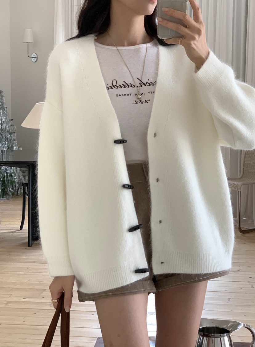 RE:FRESH-L東大門㊣直郵女士新品時尚休閑推薦真品針織衫紐扣RE:FRESH針織衫