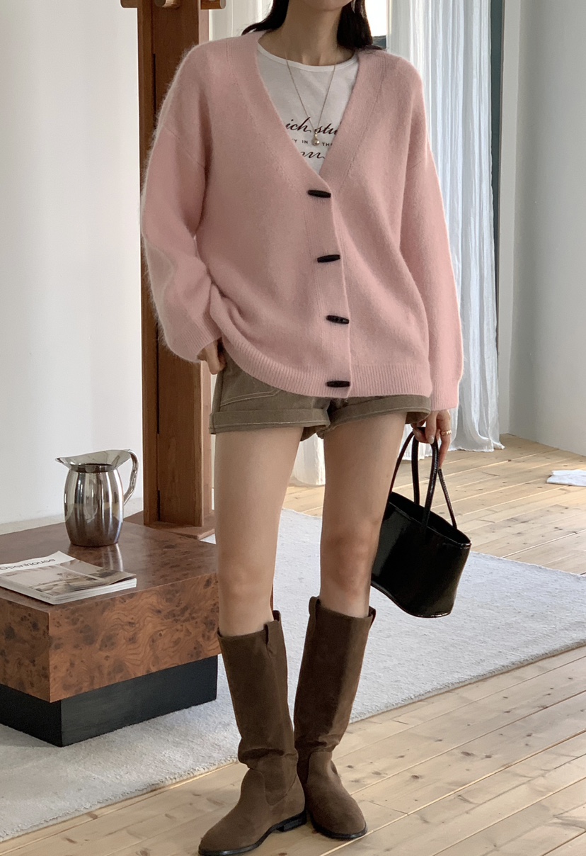 RE:FRESH-L東大門㊣直郵女士新品時尚休閑推薦真品針織衫紐扣RE:FRESH針織衫