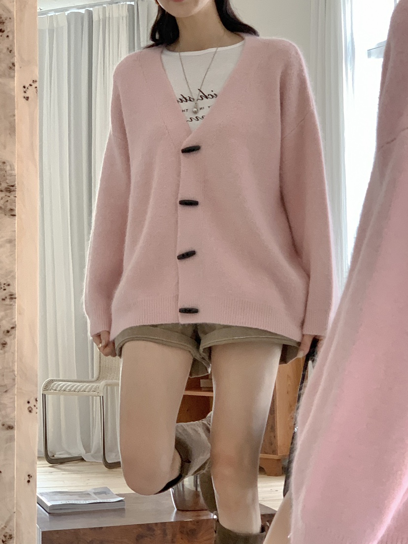 RE:FRESH-L東大門㊣直郵女士新品時尚休閑推薦真品針織衫紐扣RE:FRESH針織衫