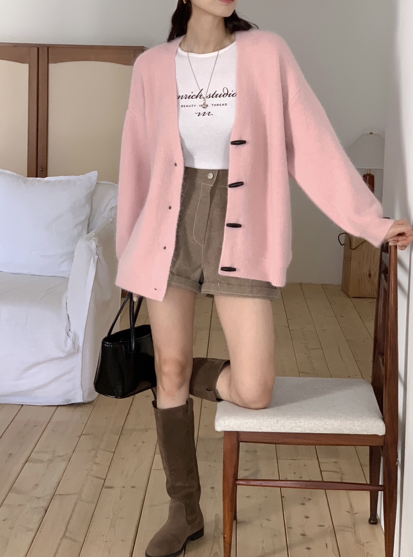 RE:FRESH-L東大門㊣直郵女士新品時尚休閑推薦真品針織衫紐扣RE:FRESH針織衫