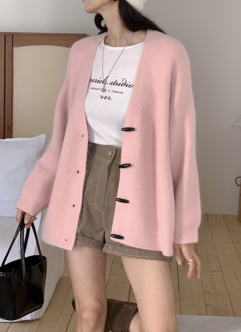 RE:FRESH-L東大門㊣直郵女士新品時尚休閑推薦真品針織衫紐扣RE:FRESH針織衫