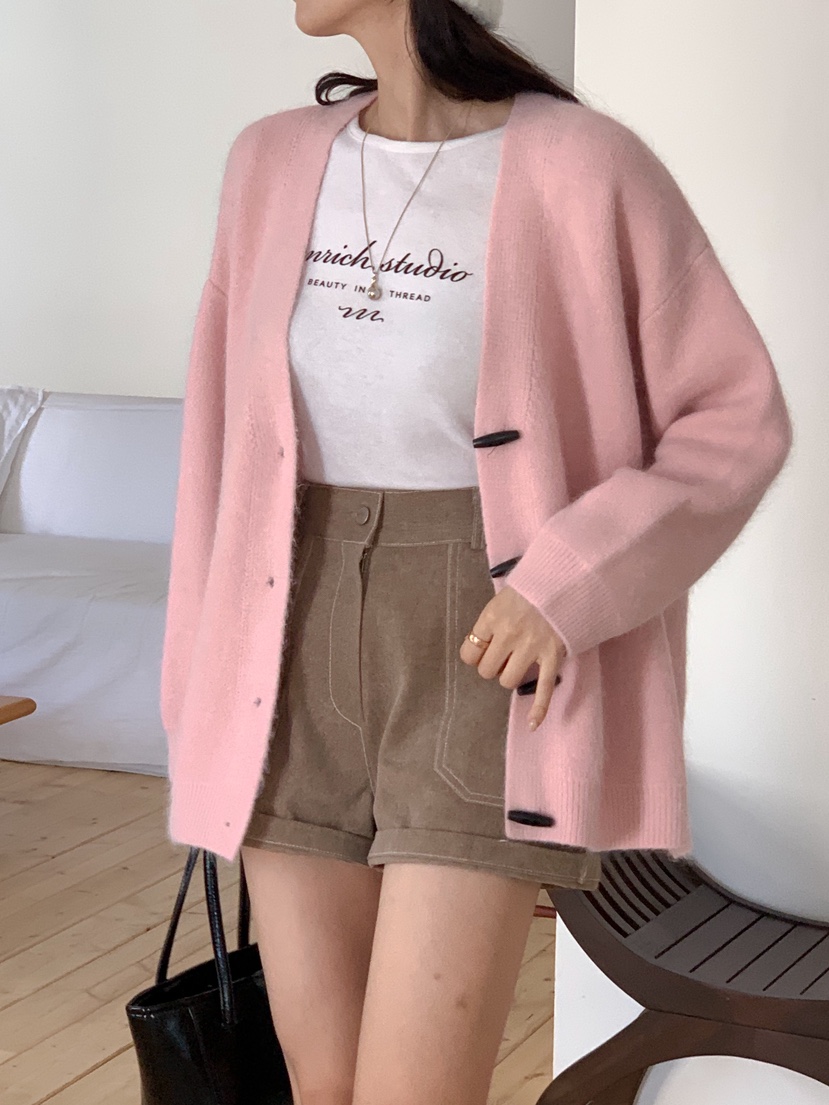 RE:FRESH-L東大門㊣直郵女士新品時尚休閑推薦真品針織衫紐扣RE:FRESH針織衫