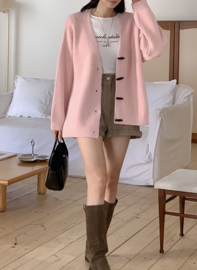 RE:FRESH-L東大門㊣直郵女士新品時尚休閑推薦真品針織衫紐扣RE:FRESH針織衫