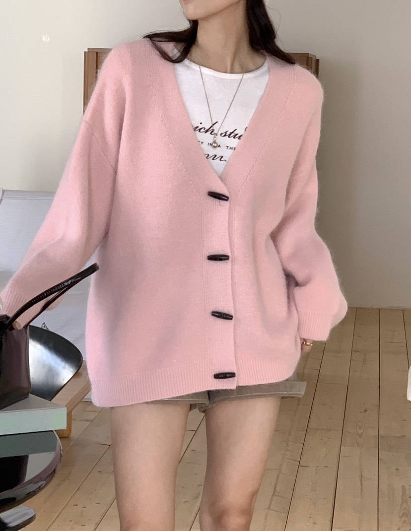 RE:FRESH-L東大門㊣直郵女士新品時尚休閑推薦真品針織衫紐扣RE:FRESH針織衫