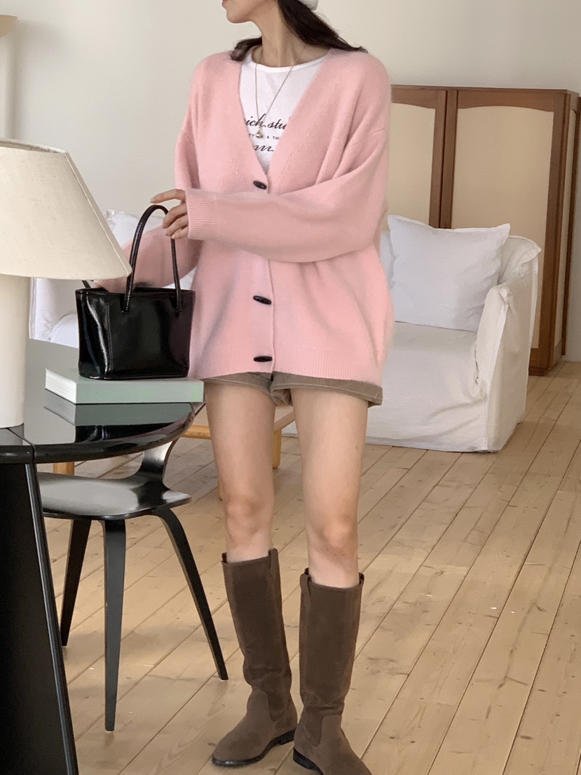 RE:FRESH-L東大門㊣直郵女士新品時尚休閑推薦真品針織衫紐扣RE:FRESH針織衫