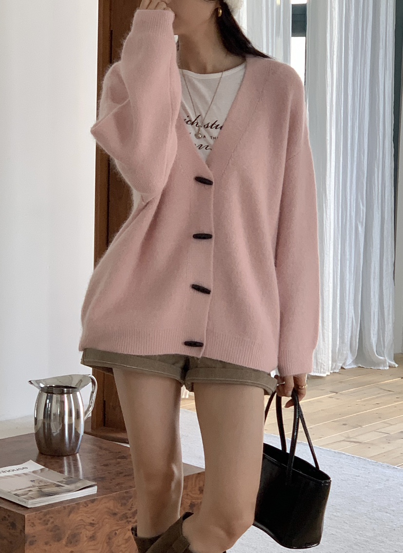 RE:FRESH-L東大門㊣直郵女士新品時尚休閑推薦真品針織衫紐扣RE:FRESH針織衫