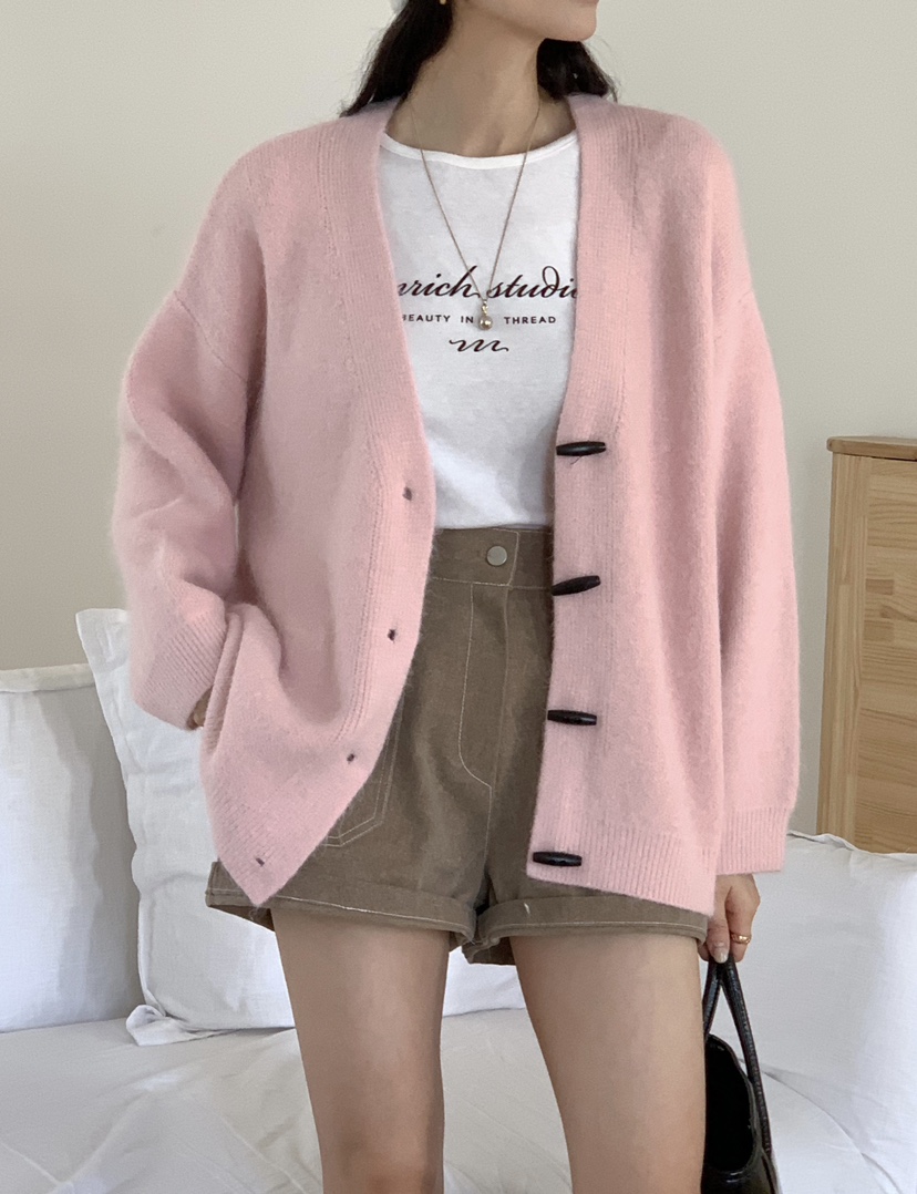 RE:FRESH-L東大門㊣直郵女士新品時尚休閑推薦真品針織衫紐扣RE:FRESH針織衫