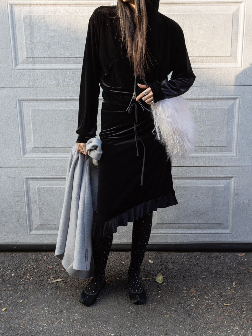 INSSENSE-A韓國直郵㊣女士新品25秋冬夾克天鵝絨連帽拉鏈連帽拉鏈衫INSSENSE-A夾克