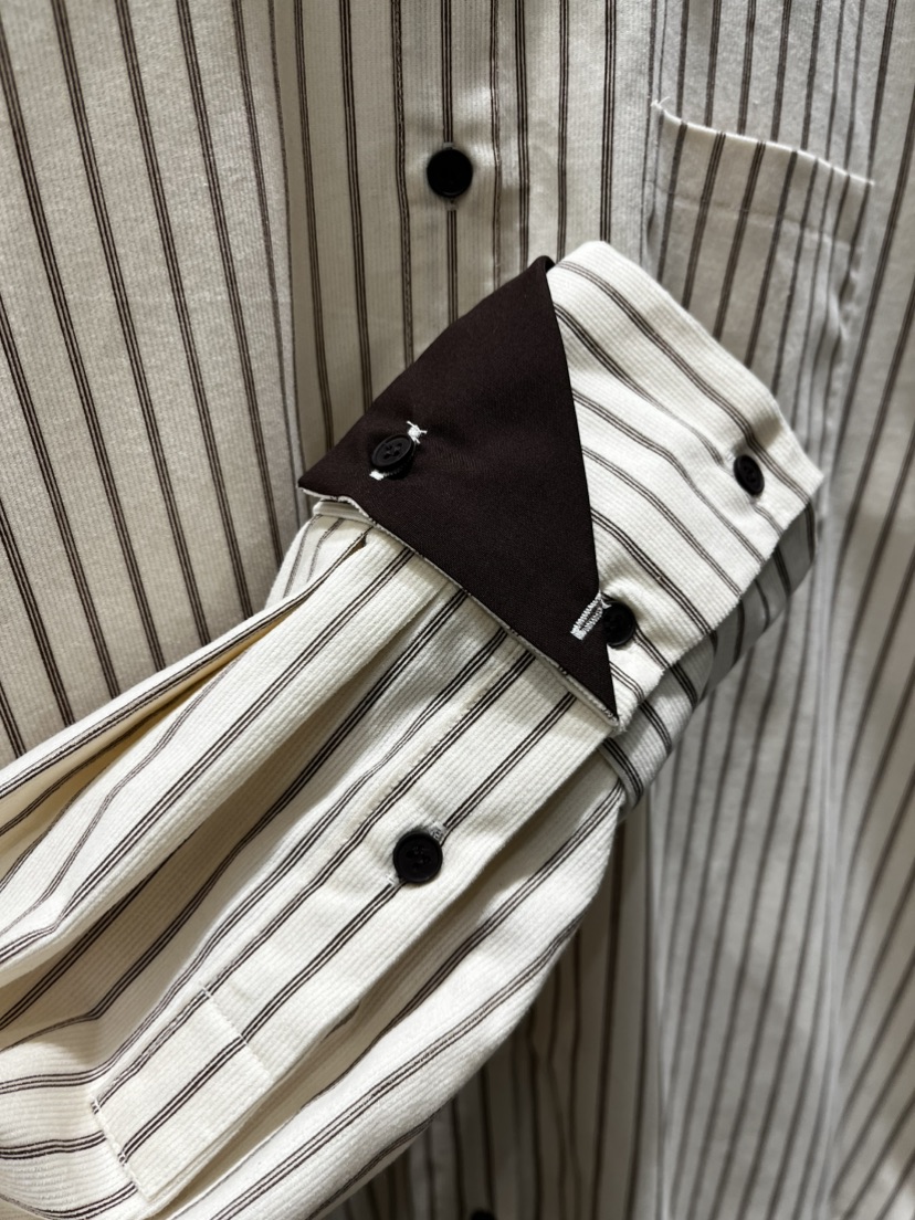 INSSENSE-A東大門㊣代購女士新款熱賣襯衫蕾絲衫燈芯絨條紋INSSENSE-A襯衫/蕾絲衫