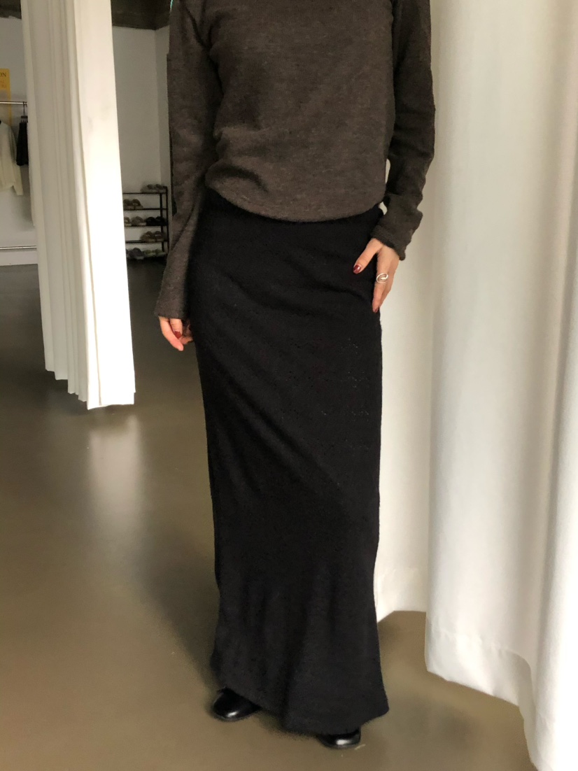 OVER NEAR東大門㊣直郵女裝新款推薦真品時尚長裙鉤針編織OVER NEAR長裙