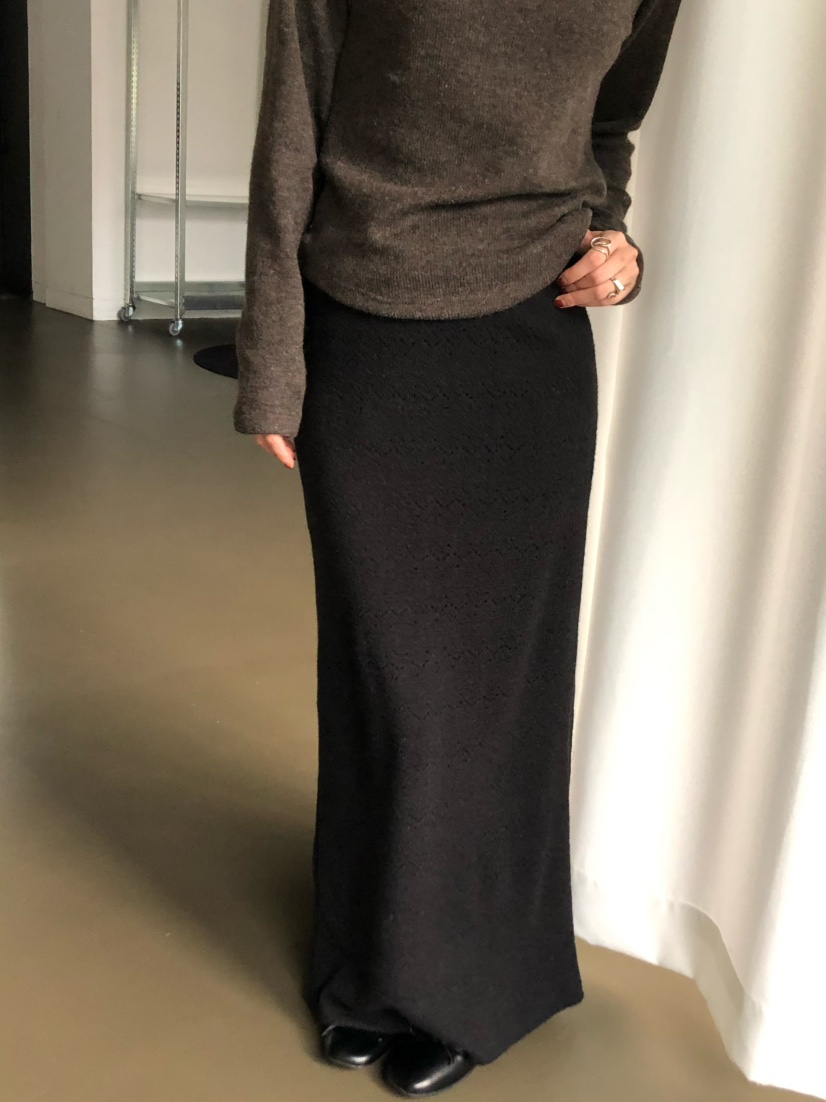 OVER NEAR東大門㊣直郵女裝新款推薦真品時尚長裙鉤針編織OVER NEAR長裙