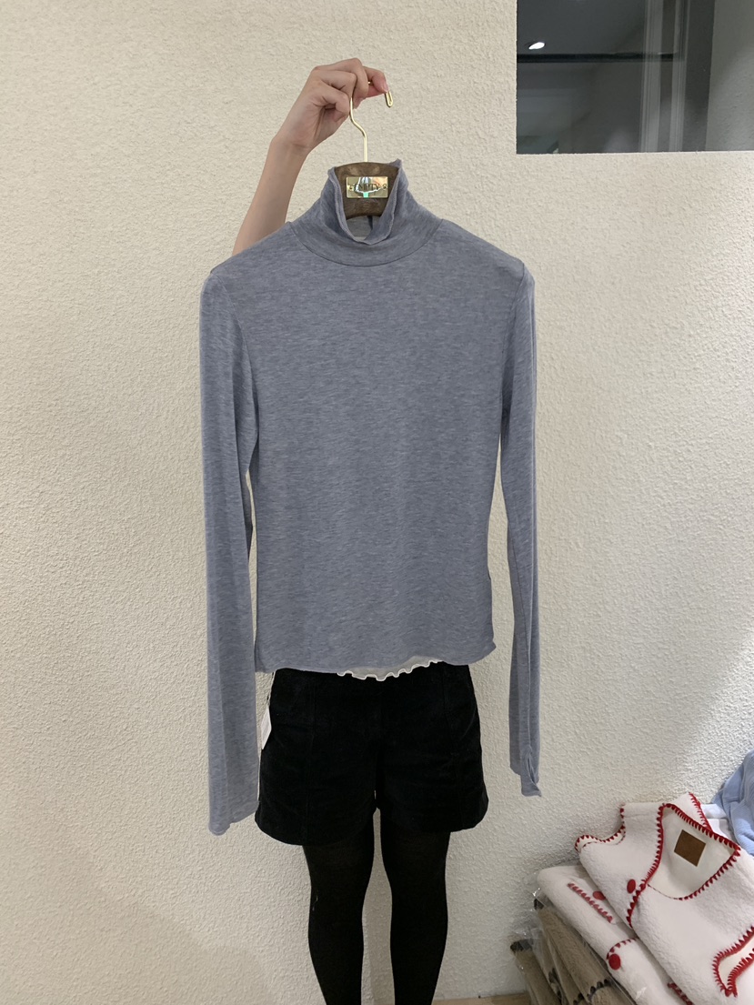 EMPTY韓國代購㊣女士新款人氣職業熱賣推薦休閑25秋冬長袖T恤EMPTY長袖T恤圖色2