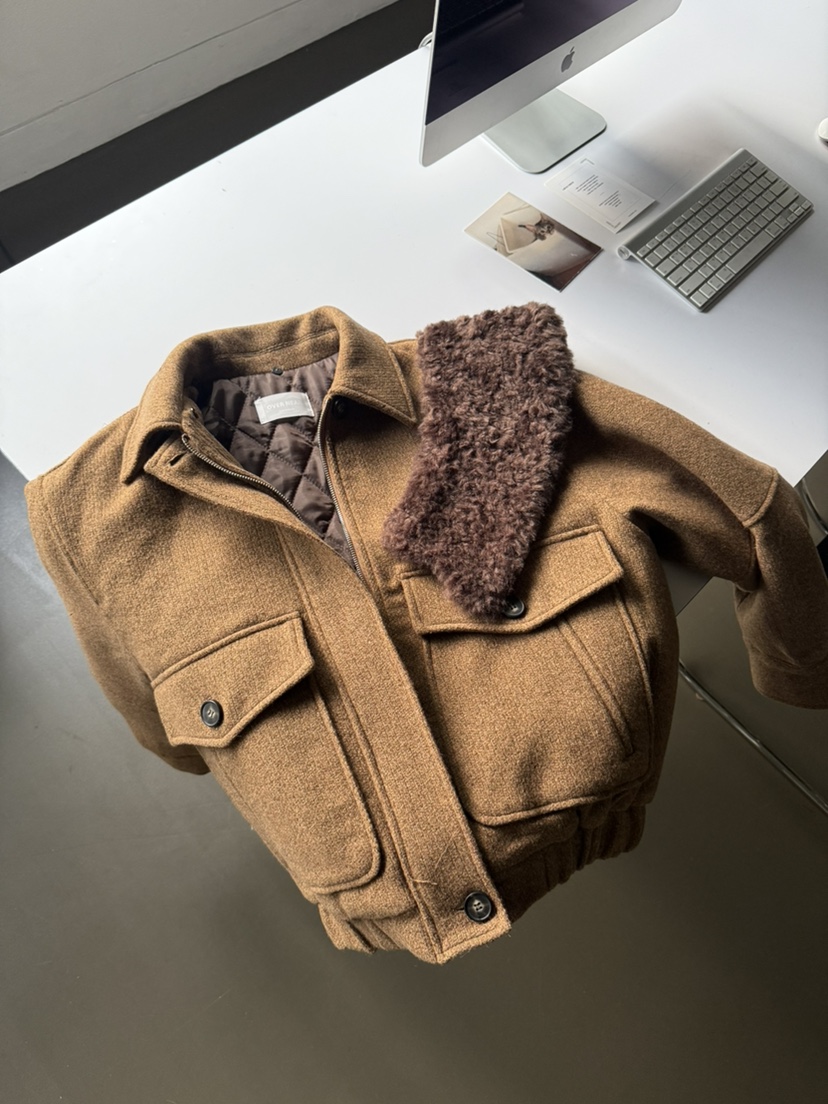 OVER NEAR東大門㊣實拍女士新款休閑真品時尚熱賣短款棉服OVER NEAR短款棉服