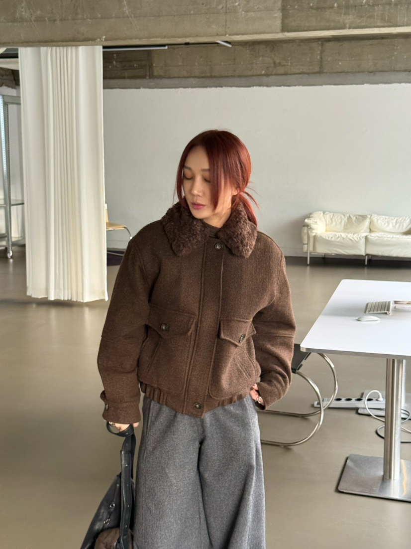 OVER NEAR東大門㊣實拍女士新款休閑真品時尚熱賣短款棉服OVER NEAR短款棉服