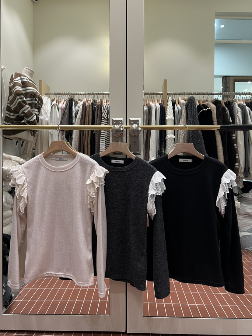 BE&amp;BE韓國直郵㊣女士新款25秋冬真品熱賣時尚人氣長袖T恤BE&be長袖T恤