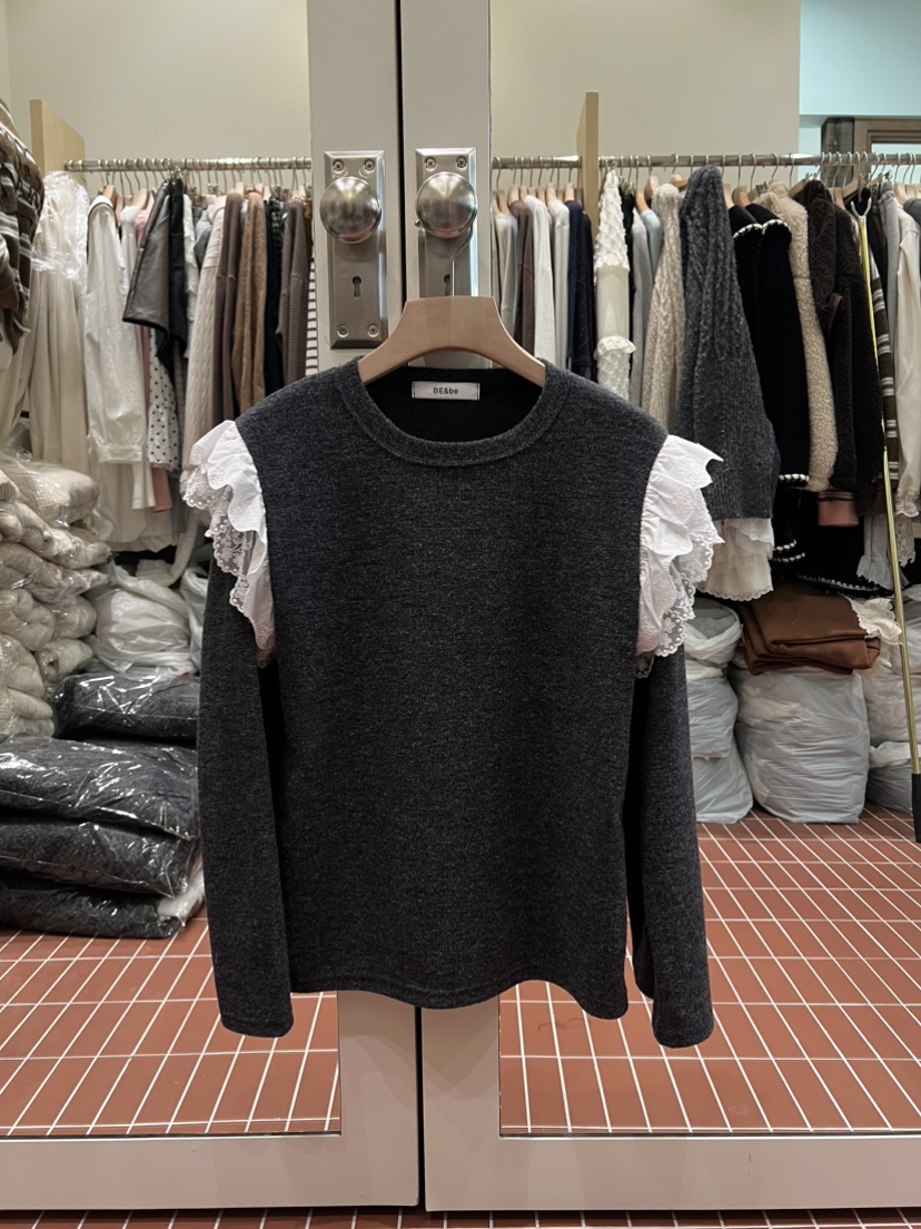 BE&amp;BE韓國直郵㊣女士新款25秋冬真品熱賣時尚人氣長袖T恤BE&be長袖T恤