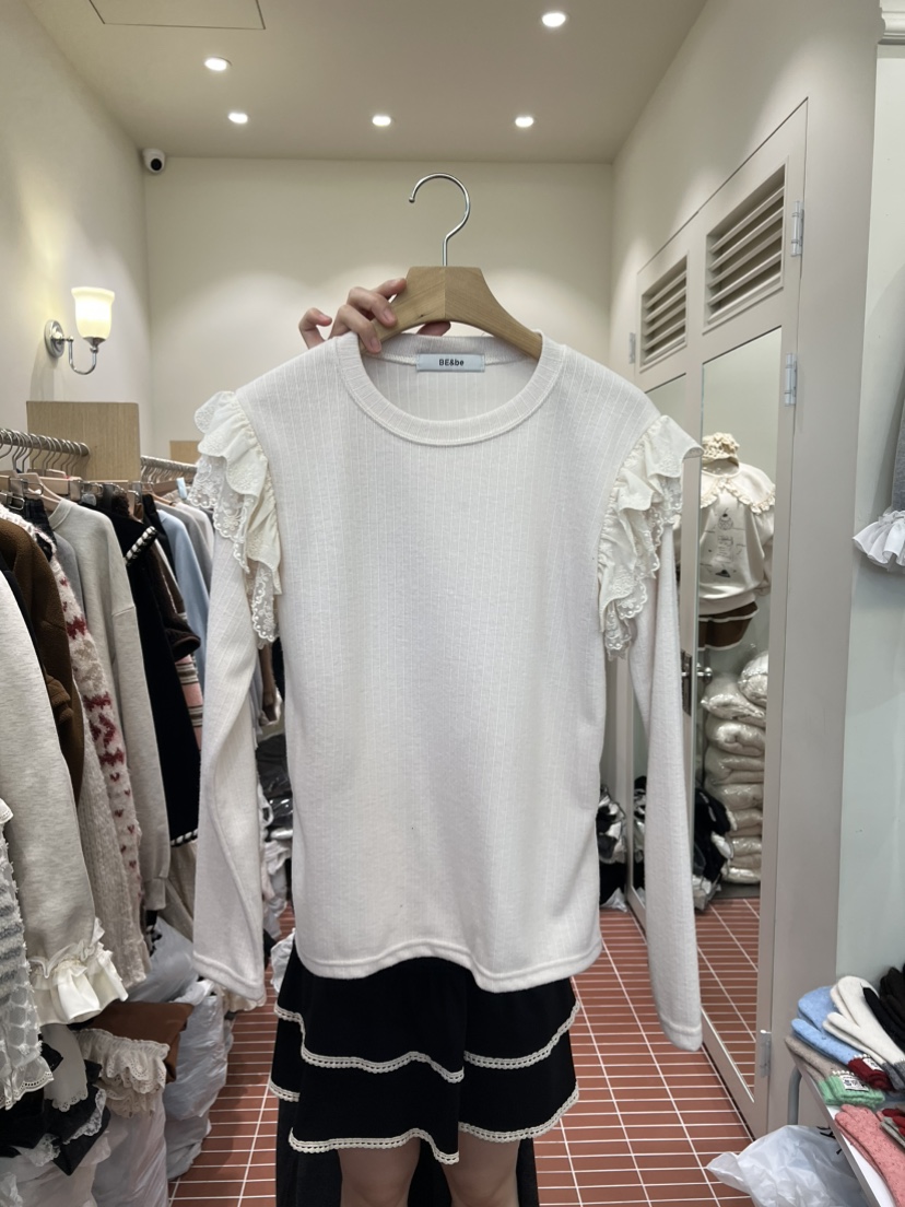 BE&amp;BE韓國直郵㊣女士新款25秋冬真品熱賣時尚人氣長袖T恤BE&be長袖T恤圖色1