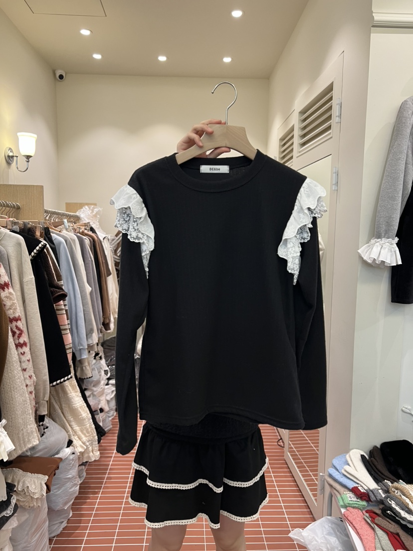 BE&amp;BE韓國直郵㊣女士新款25秋冬真品熱賣時尚人氣長袖T恤BE&be長袖T恤圖色3