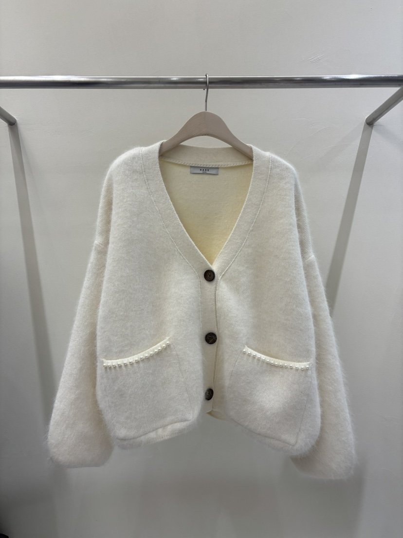 MABE東大門㊣代購女士新款休閑職業人氣25秋冬針織衫開襟衫MABE針織衫圖色1