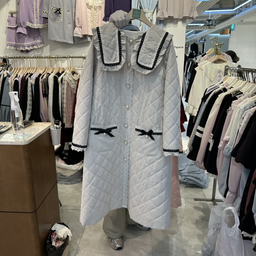 PAPA東大門㊣實拍女士新款職業25秋冬真品人氣時尚長款棉服PaPa/HALMADE長款棉服圖色2