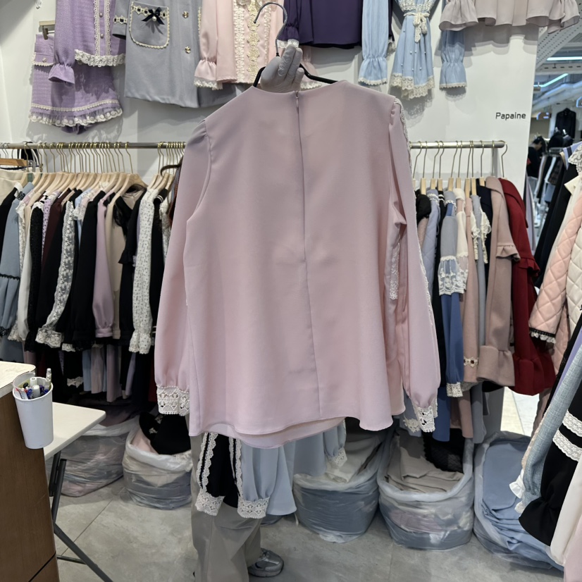 PAPA東大門㊣代購女士新品推薦熱賣時尚真品休閑襯衫蕾絲衫PaPa/HALMADE襯衫/蕾絲衫