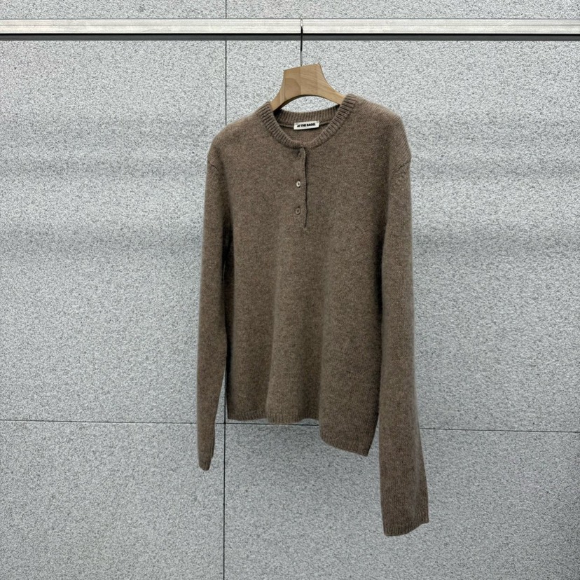 AT THE BAGEL韓國代購㊣女裝新款25秋冬真品職業休閑針織衫AT THE BAGEL針織衫圖色1