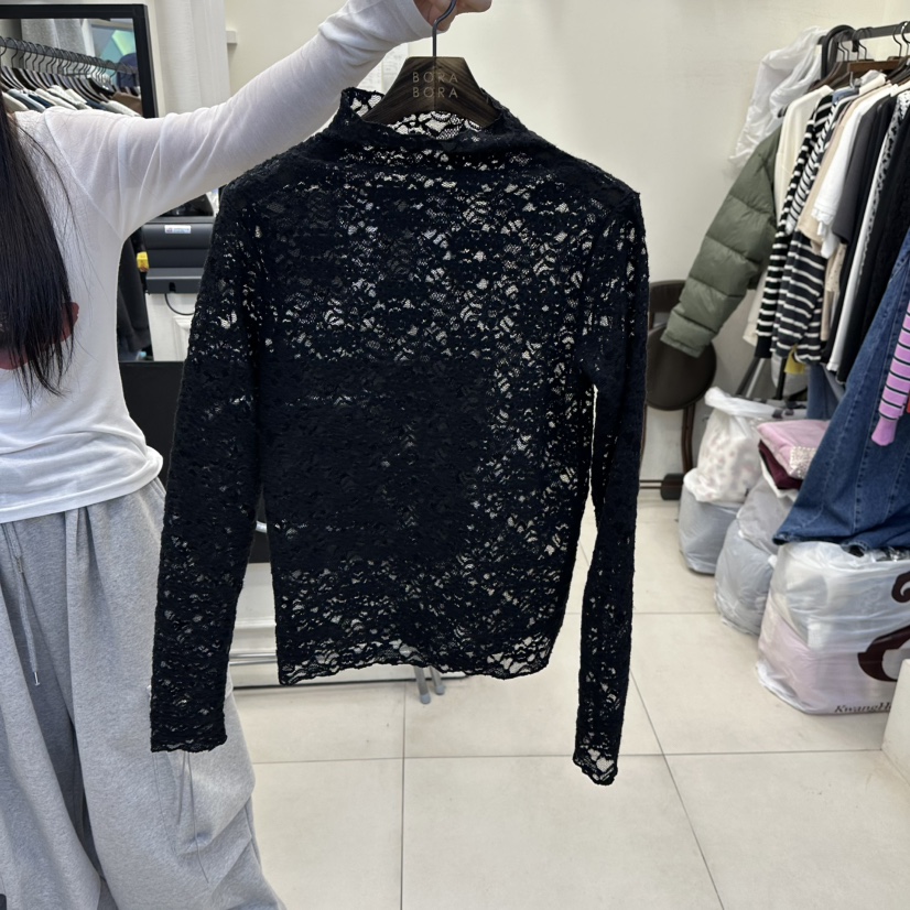 BORA BORA東大門㊣代購女裝新品熱賣25秋冬職業襯衫蕾絲衫BORA BORA襯衫/蕾絲衫圖色2