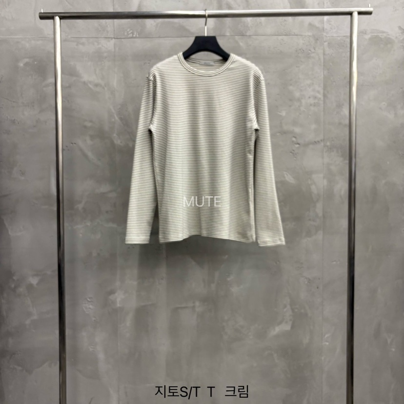 MUTE-P東大門㊣直郵女士新款25秋冬時尚人氣熱賣休閑長袖T恤MUTE長袖T恤圖色1奶油色