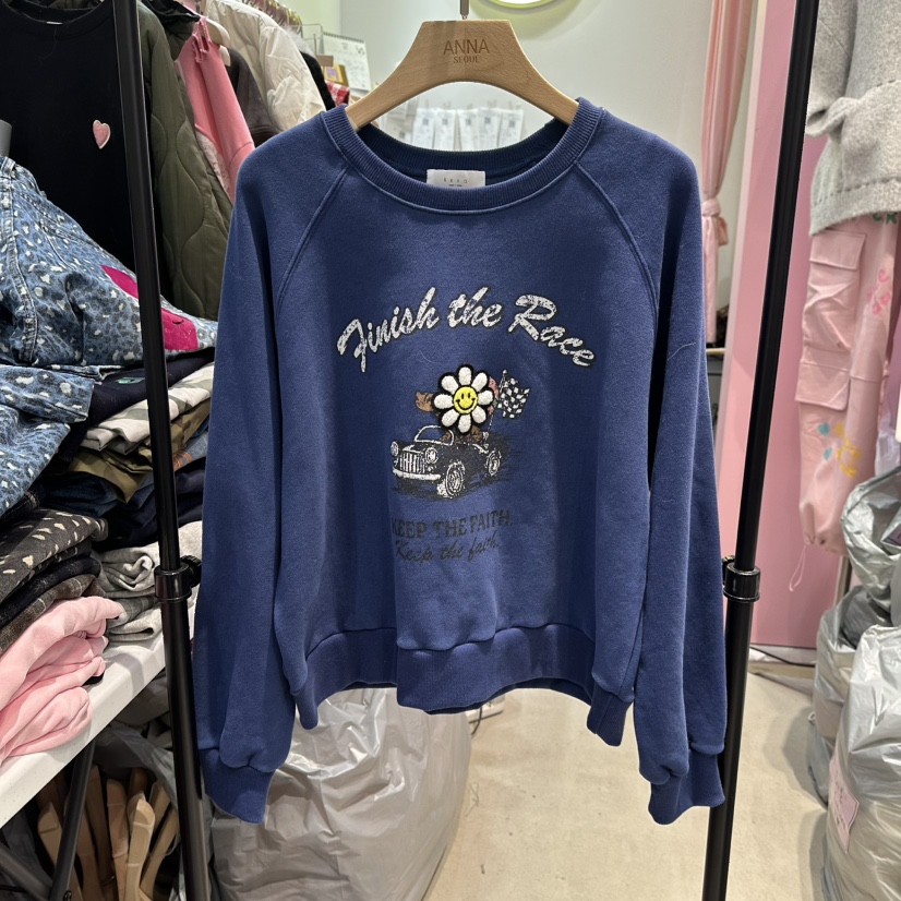 ANNA-P韓國代購㊣女士新品休閑推薦真品熱賣25秋冬衛衣加絨ANNA-P衛衣圖色3