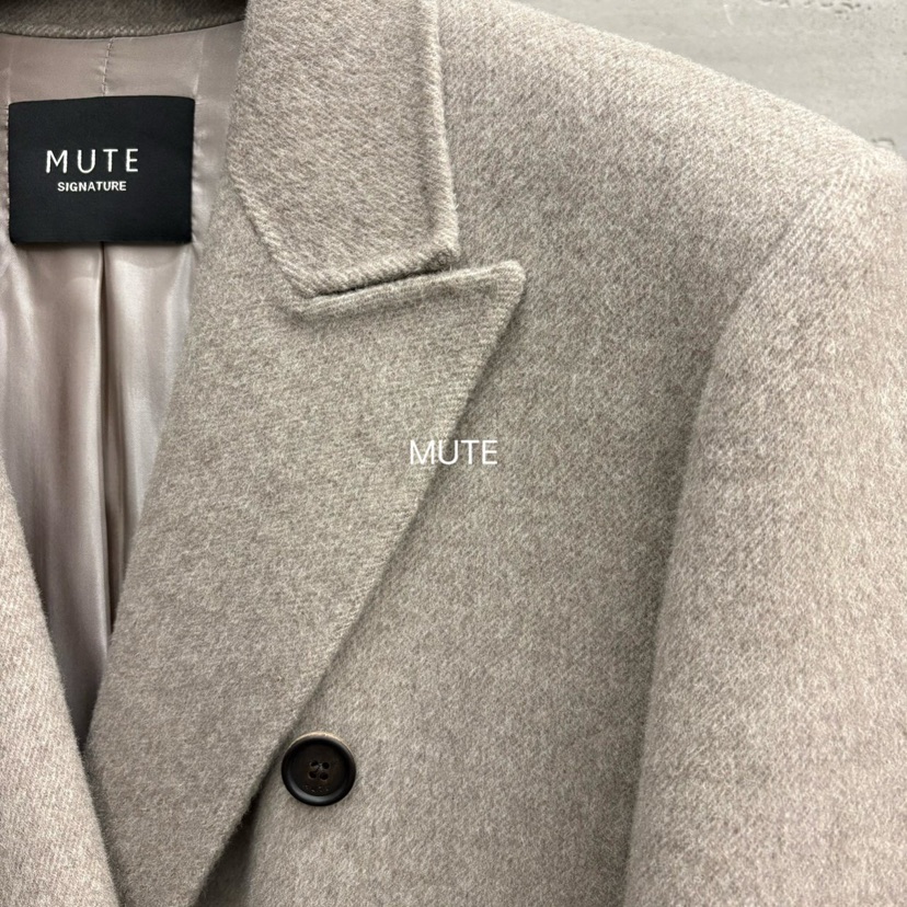 MUTE-P東大門㊣直郵女士新品職業熱賣真品時尚25秋冬中長款大衣MUTE中長款大衣