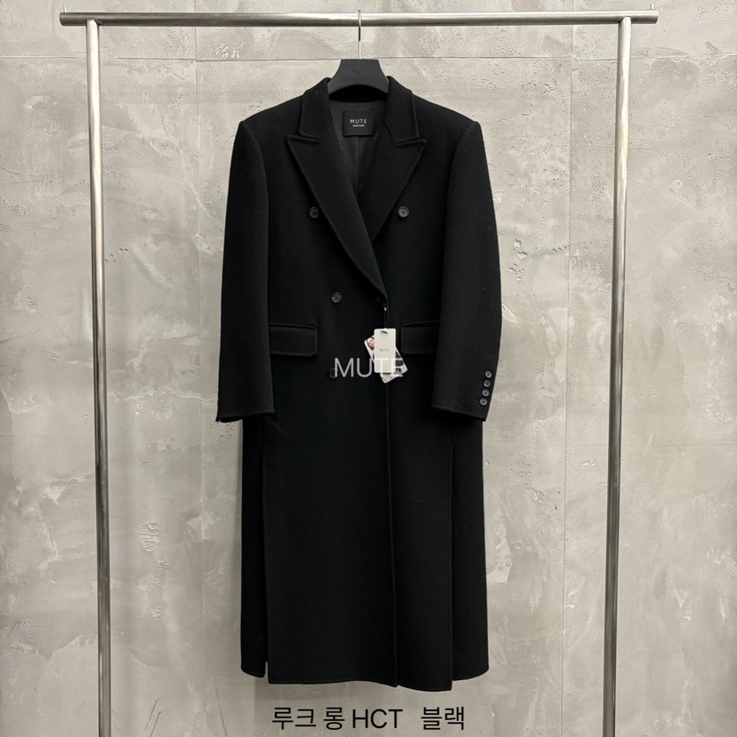 MUTE-P東大門㊣直郵女士新品職業熱賣真品時尚25秋冬中長款大衣MUTE中長款大衣圖色3