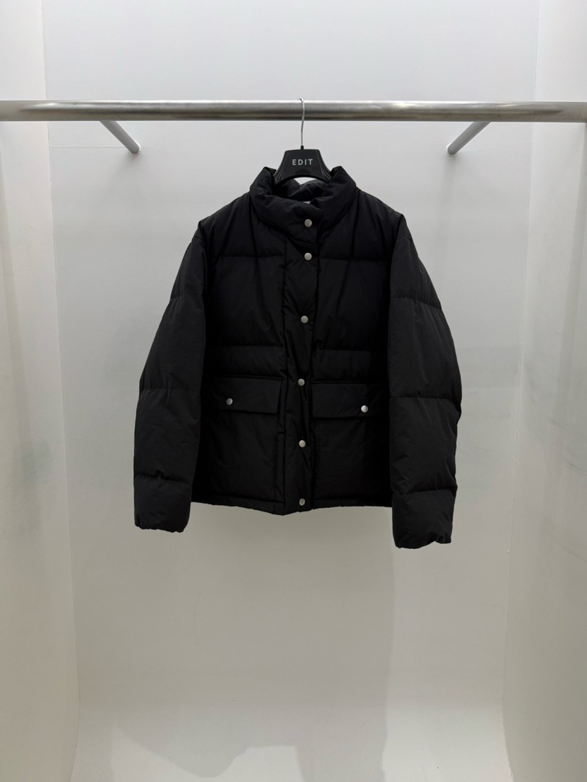 EDIT東大門㊣代購女裝新款熱賣職業人氣時尚休閑短款羽絨服EDIT短款羽絨服圖色4黑色