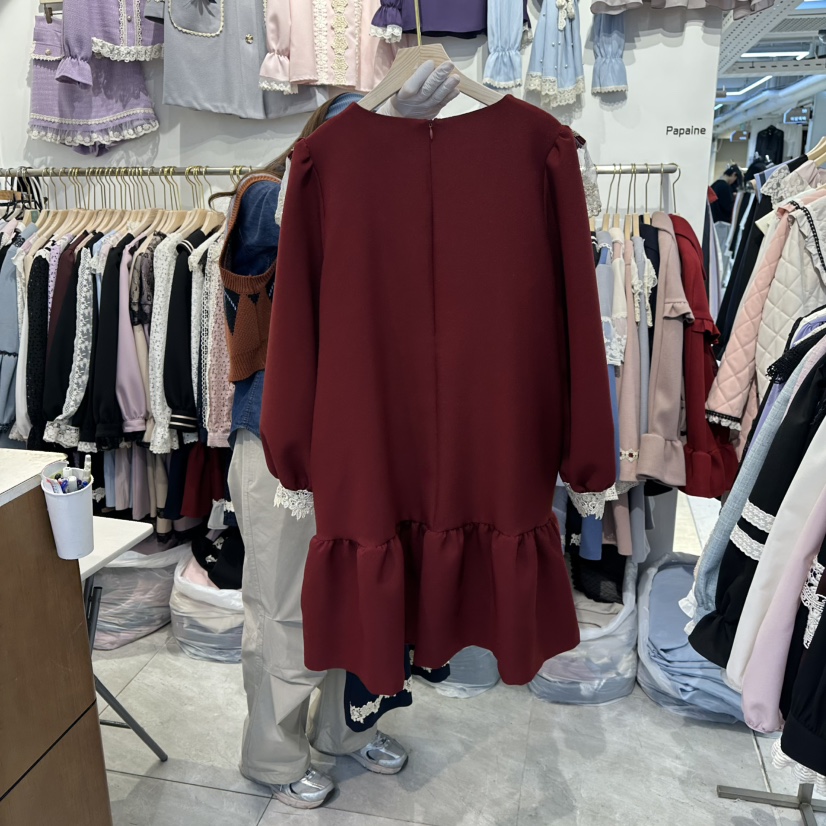 PAPA韓國直郵㊣女裝新品職業時尚25秋冬推薦熱賣人氣連衣裙PaPa/HALMADE連衣裙