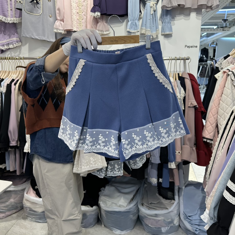 PAPA東大門㊣實拍女裝新款熱賣休閑人氣時尚真品推薦25秋冬短褲PaPa/HALMADE短褲圖色2