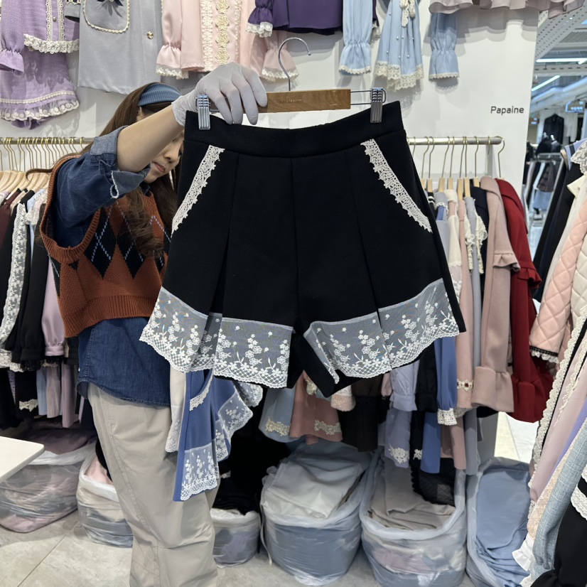 PAPA東大門㊣實拍女裝新款熱賣休閑人氣時尚真品推薦25秋冬短褲PaPa/HALMADE短褲圖色3