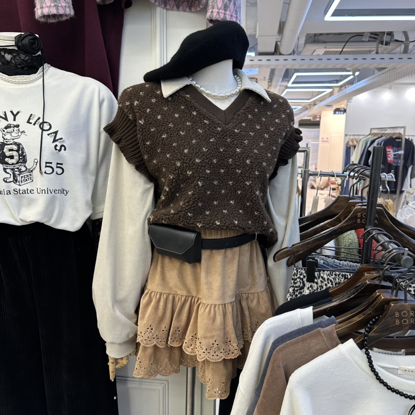 BORA BORA東大門㊣直郵女士新款職業熱賣人氣25秋冬衛衣假兩件BORA BORA衛衣圖色2