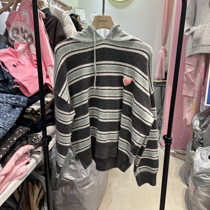 ANNA-P東大門㊣實拍女士新品真品時尚熱賣人氣毛衣連帽針織衫ANNA-P毛衣圖色1