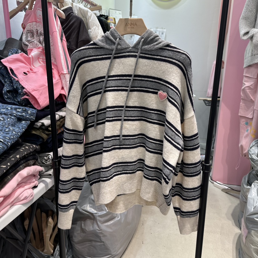 ANNA-P東大門㊣實拍女士新品真品時尚熱賣人氣毛衣連帽針織衫ANNA-P毛衣圖色2