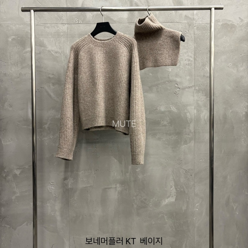 MUTE-P韓國直郵㊣女裝新品真品人氣休閑時尚推薦針織衫含圍巾MUTE針織衫