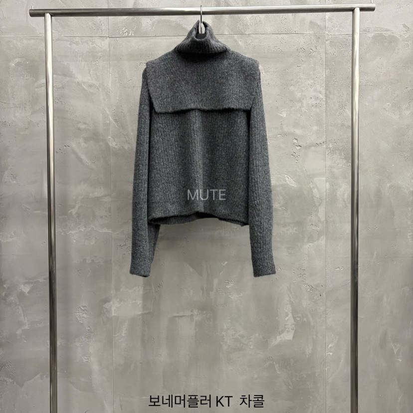 MUTE-P韓國直郵㊣女裝新品真品人氣休閑時尚推薦針織衫含圍巾MUTE針織衫圖色3