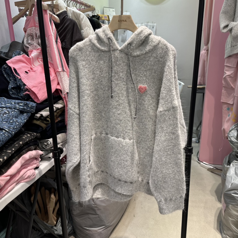 ANNA-P東大門㊣實拍女裝新品真品時尚25秋冬毛衣連帽針織衫ANNA-P毛衣圖色1